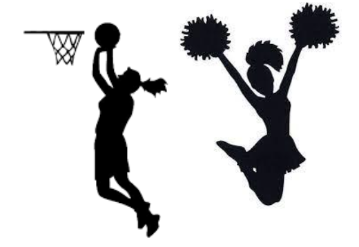 basketball and cheer